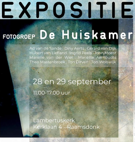 Flyer fotogroep De Huiskamer