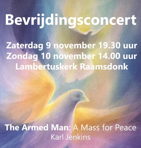 bevrijdingsconcert 9 en 10 november 2024 cantate corde poster