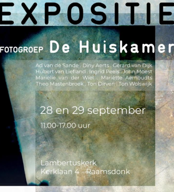 Flyer fotogroep De Huiskamer