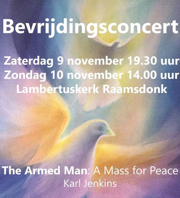 bevrijdingsconcert 9 en 10 november 2024 cantate corde poster