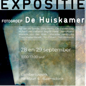 Flyer fotogroep De Huiskamer