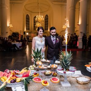 Huwelijk Lisa en Ismail, buffet